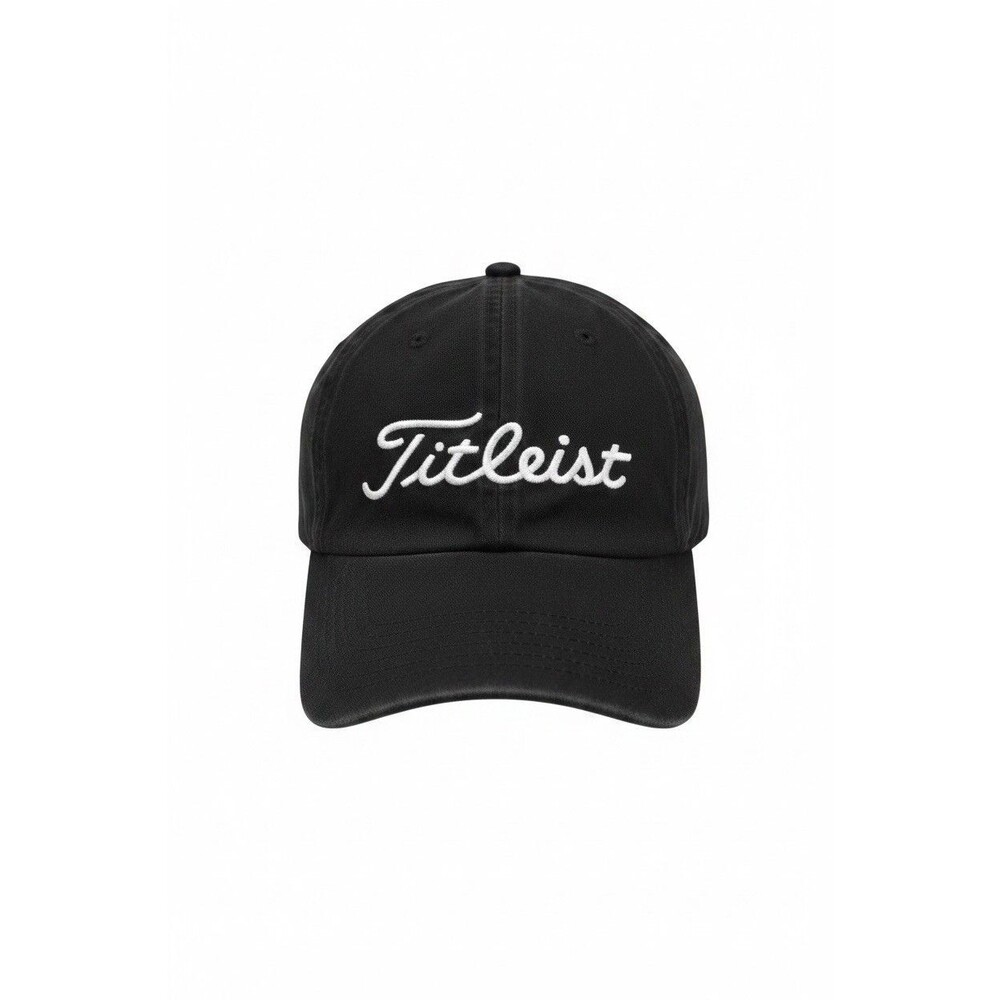 Titleist True Fit Golf Hat - Black Cotton Blend Embroidered Stretch Band